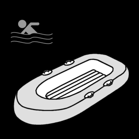 opblaasboot / rubberboot